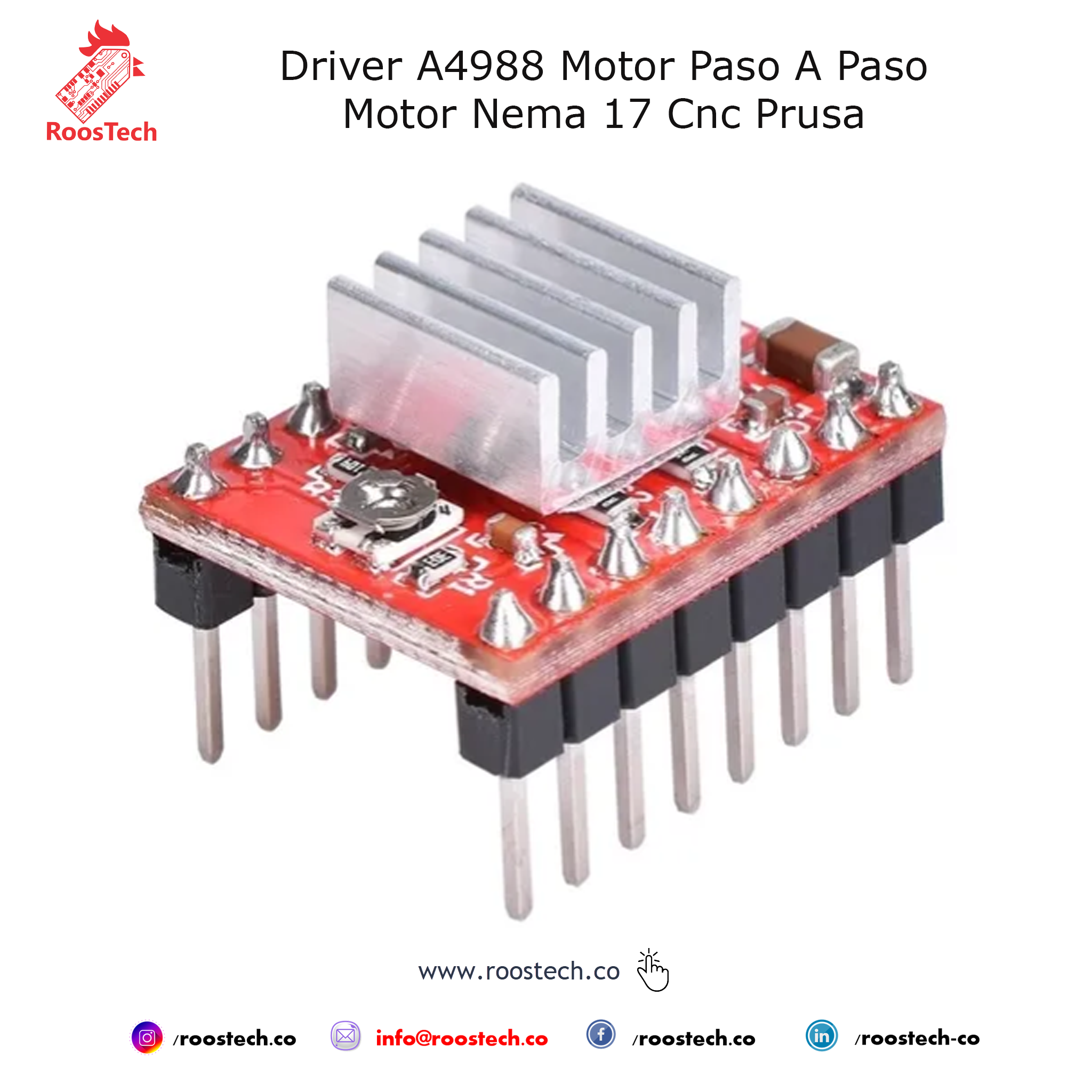 Driver A4988 Motor Paso A Paso Motor Nema 17 Cnc Prusa 6577