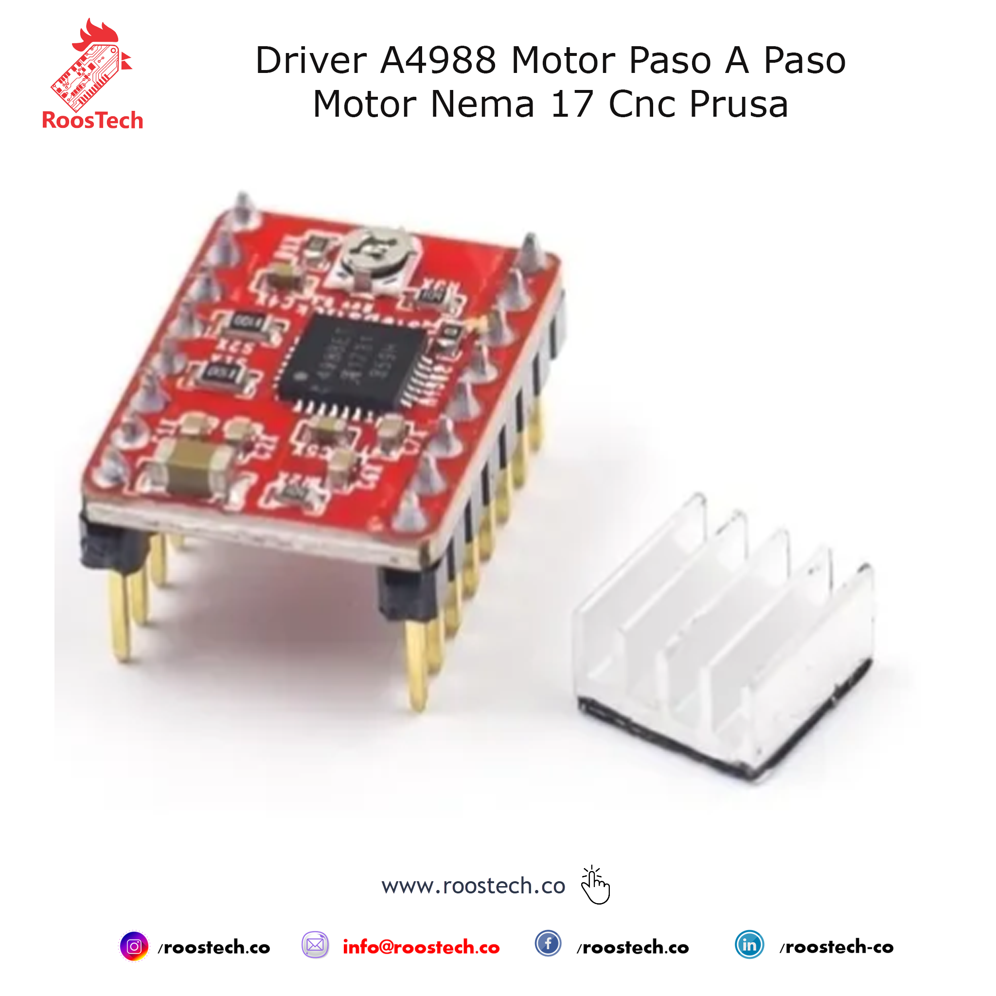 Driver A4988 Motor Paso A Paso Motor Nema 17 Cnc Prusa 9798