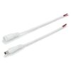 Cable Conector Macho Hembra Jack 5.5x2.1mm Blanco