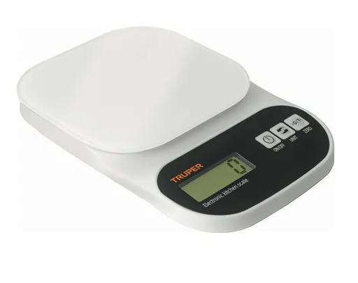 Bascula Digital Gramera Base Plástica Alimentos 5 Kg Truper 15161