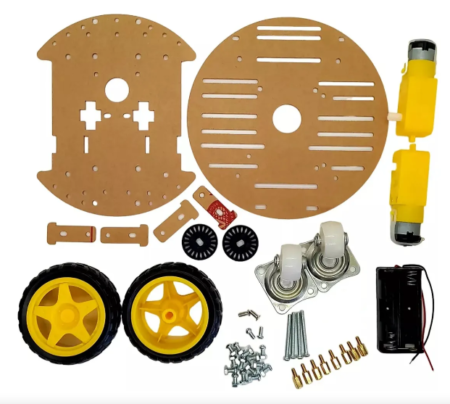 Kit Chasis Carro Robótico 2 Ruedas 2wd  (Circular)