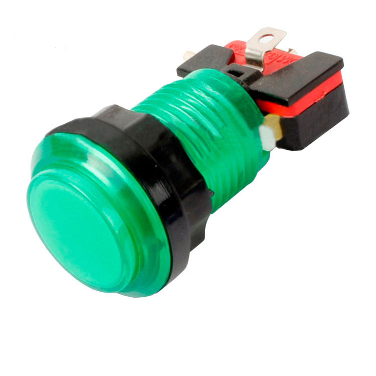 Botón Arcade Iluminado Verde 32 mm + Switch