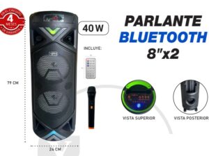 Parlante Bluetooth 8 " x 2 - 40 W