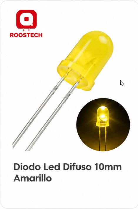 Diodo Led Difuso 10mm Amarillo